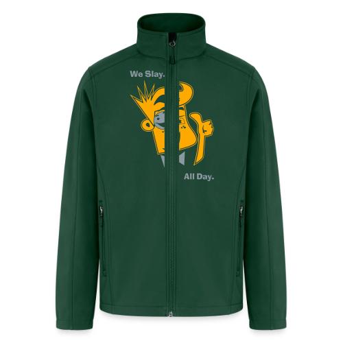 We Slay All Day Shiny Shirt Metallic Silver & Gold - Men’s Soft Shell Jacket
