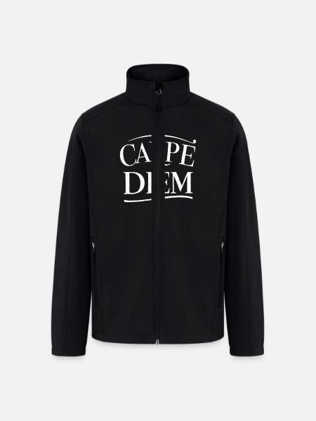 Carpe diem latin quote - Men’s Soft Shell Jacket - black