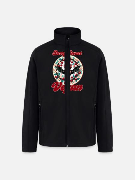 Berry Sweet Vegan - Men’s Soft Shell Jacket - black