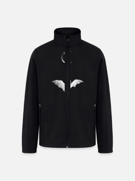 Bat Moon - Men’s Soft Shell Jacket - black