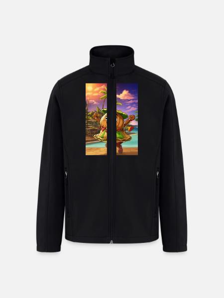A cartoon of dancing - Men’s Soft Shell Jacket - black