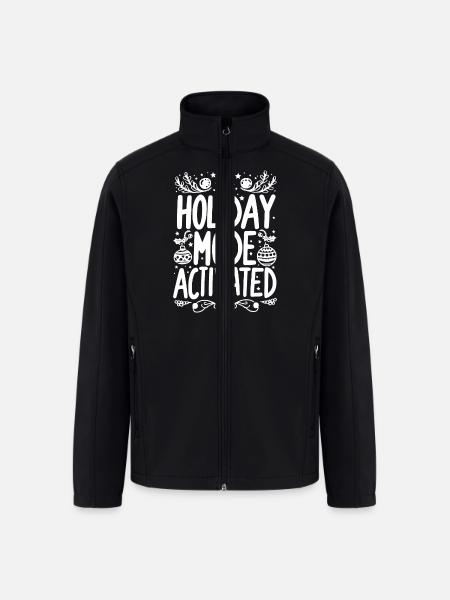 Holiday Mode Activated - Men’s Soft Shell Jacket - black