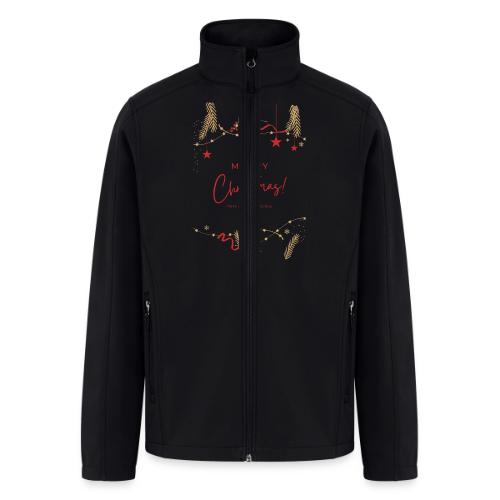 Merry Christmas Typography Design - Men’s Soft Shell Jacket