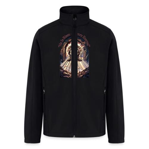 Easter He Is Risen Face of Christ T Shirt, Gift - Men’s Soft Shell Jacket