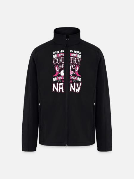Country Music Nanny - Men’s Soft Shell Jacket - black