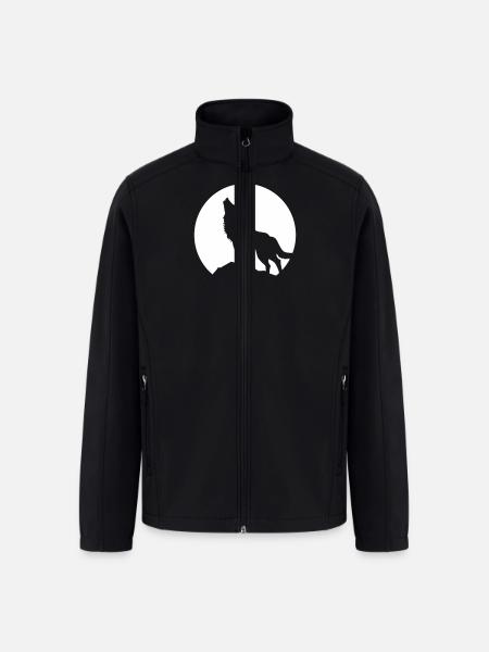 Howling Wolf - Men’s Soft Shell Jacket - black