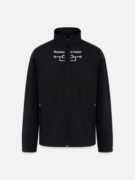Resistance Is Futile Funny - Men’s Soft Shell Jacket - black