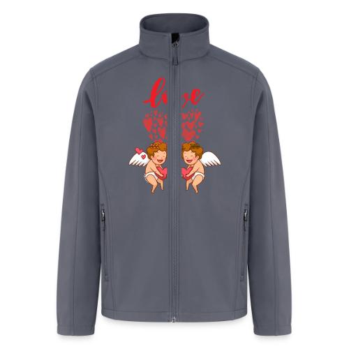 Cupid Love Designs, cupid love angel vibration. - Men’s Soft Shell Jacket