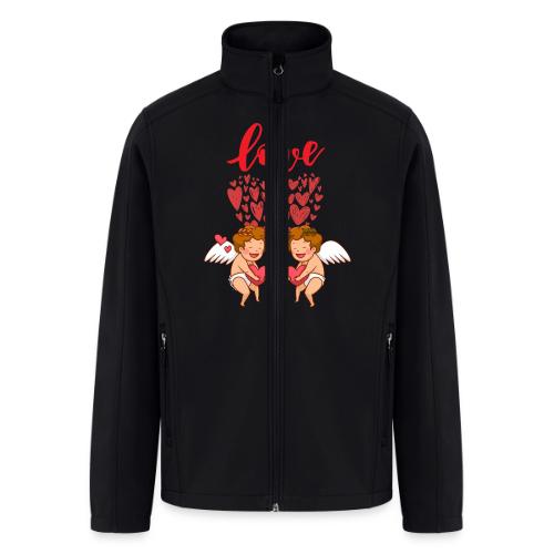 Cupid Love Designs, cupid love angel vibration. - Men’s Soft Shell Jacket