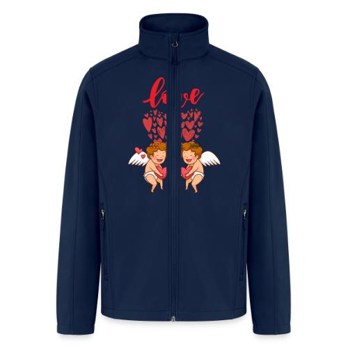 Cupid Love Designs, cupid love angel vibration. - Men’s Soft Shell Jacket