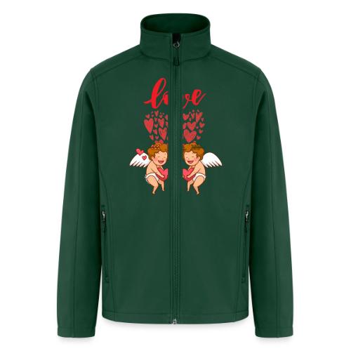 Cupid Love Designs, cupid love angel vibration. - Men’s Soft Shell Jacket