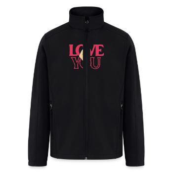 Love You - Men’s Soft Shell Jacket - black - Front