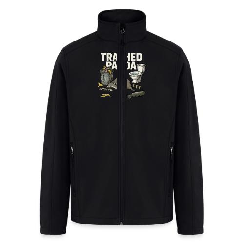 Trashed Panda – Funny Drunk Raccoon Cartoon - Men’s Soft Shell Jacket