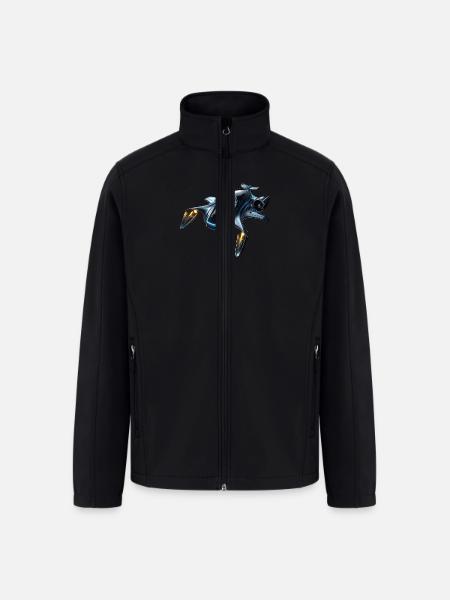 Sleek Futuristic Flying Car - Men’s Soft Shell Jacket - black
