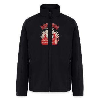 devil dog firecrackers - Men’s Soft Shell Jacket - black - Front