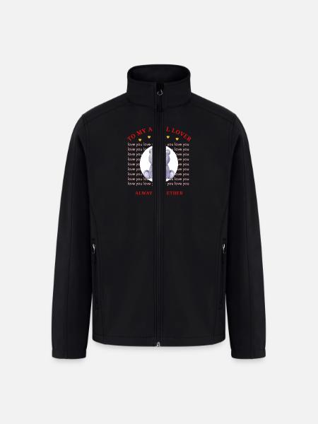 Angel Lover | Cute Bear Love Tee - Men’s Soft Shell Jacket - black