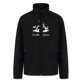 Flute & Chill - Men’s Soft Shell Jacket - black - Front