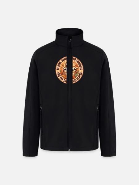 Be Kind Sloth - Men’s Soft Shell Jacket - black