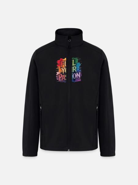Fuel Your Passion - Men’s Soft Shell Jacket - black