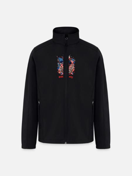 Skeleton 4th of July - Men’s Soft Shell Jacket - black