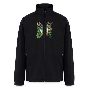 promote environmental conservation - Men’s Soft Shell Jacket - black - Front