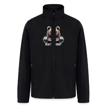 BEAR THE WEIGHT - Men’s Soft Shell Jacket - black - Front