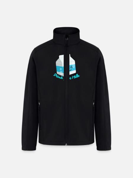 Drink Your Milk - Men’s Soft Shell Jacket - black