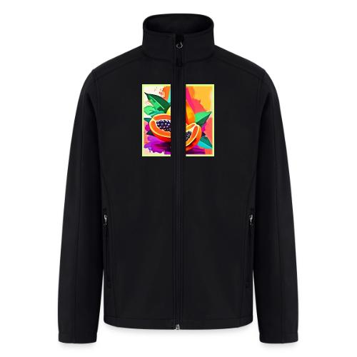 Sliced Papaya Pop Art - Men’s Soft Shell Jacket