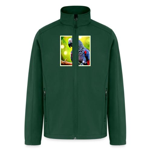 Talking African Grey Parrot - Men’s Soft Shell Jacket