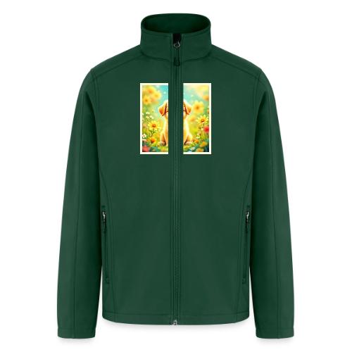 Cute Puppy Flower Art - Men’s Soft Shell Jacket