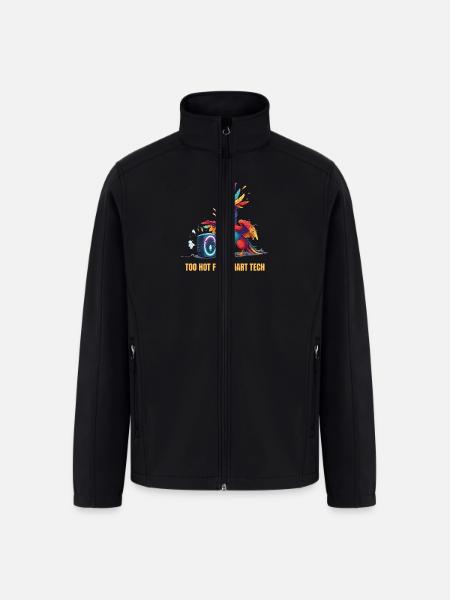Burnt Out Commands - Men’s Soft Shell Jacket - black