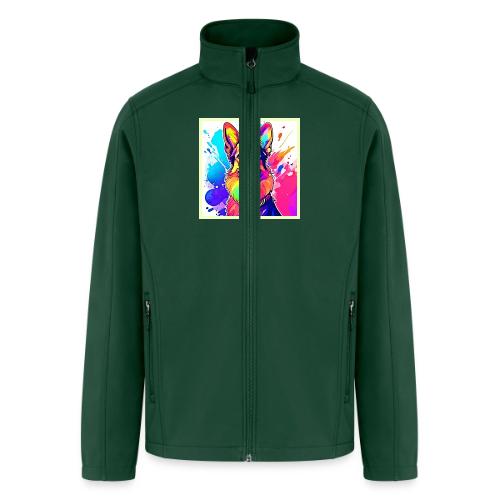 Rainbow Corgi: Pop Art Puppy Joy - Men’s Soft Shell Jacket