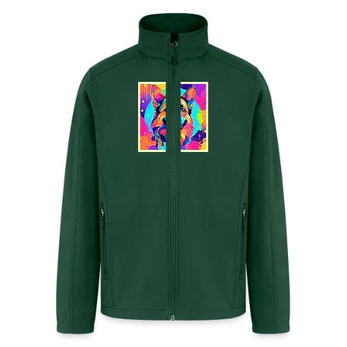 Vibrant Canine: Happy Puppy Love - Men’s Soft Shell Jacket