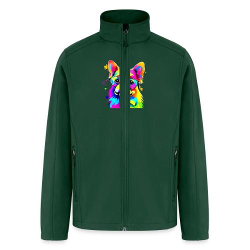 Vibrant Pup: Abstract Dog Art - Men’s Soft Shell Jacket