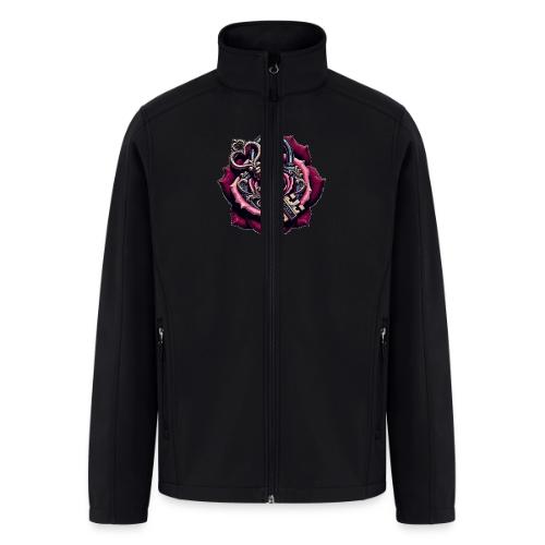 You Hold the Key to My Heart Rose Lock T-Shirt - Men’s Soft Shell Jacket