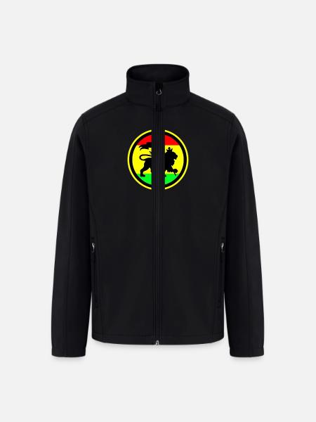 Rasta Lion - Men’s Soft Shell Jacket - black
