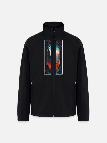 Fantastic Journey - Men’s Soft Shell Jacket - black