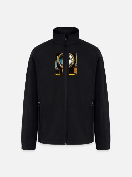 Girl moon clock - Men’s Soft Shell Jacket - black