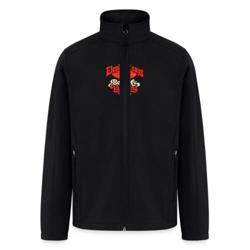 Retro Elephant Bee My Valentine Cute Couple - Men’s Soft Shell Jacket