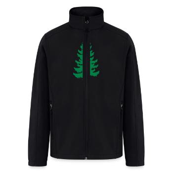 tall pine green tree - Men’s Soft Shell Jacket - black - Front