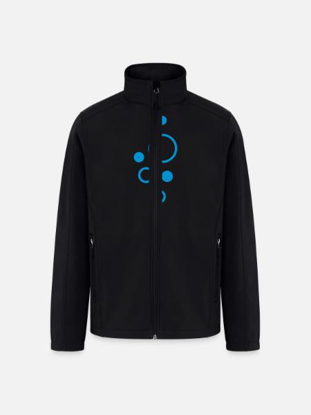 Bubbles - Men’s Soft Shell Jacket - black