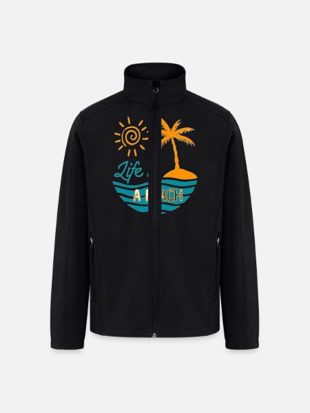 Abstract Serenity - Men’s Soft Shell Jacket - black