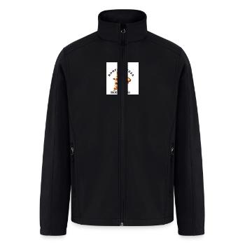 Custom Bonfire Pizza T-Shirt Logo – Unique & Eye-C - Men’s Soft Shell Jacket - black - Front