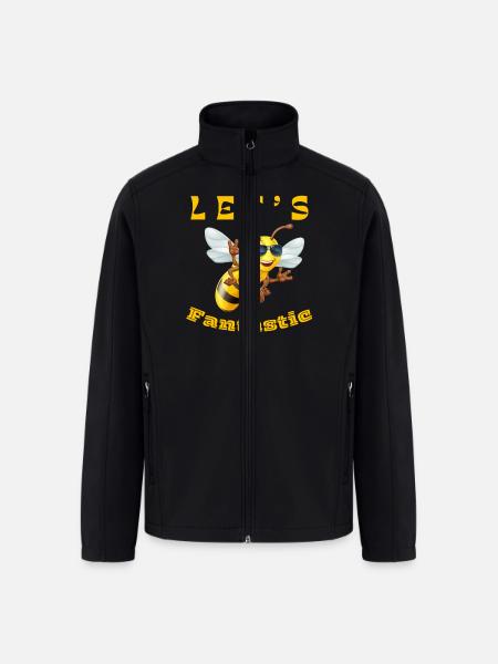 LET S BEE FANTASTIC - Men’s Soft Shell Jacket - black