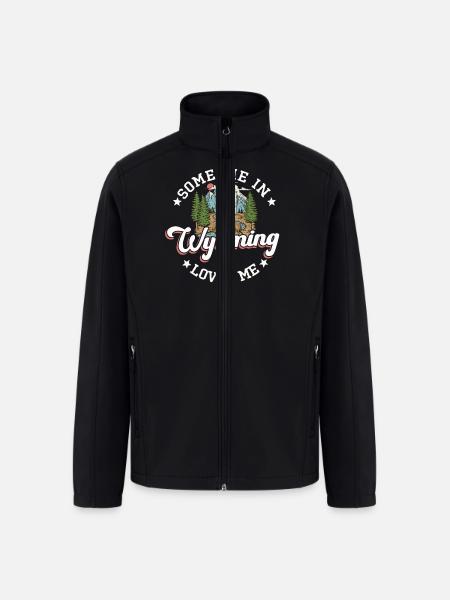 Someone In Wyoming Loves Me - Men’s Soft Shell Jacket - black