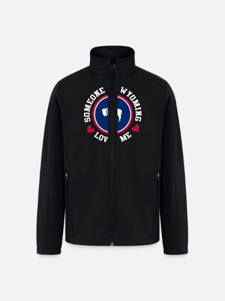 Someone In Wyoming Loves Me - Men’s Soft Shell Jacket - black
