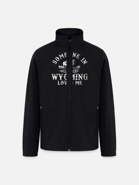 Someone In Wyoming Loves Me - Men’s Soft Shell Jacket - black