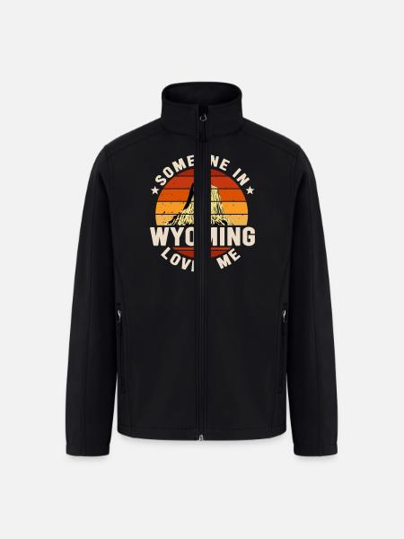 Someone In Wyoming Loves Me - Men’s Soft Shell Jacket - black