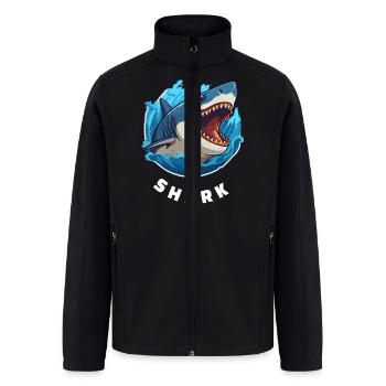 shark - Men’s Soft Shell Jacket - black - Front