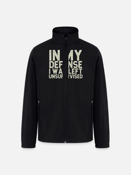 I Was Left Unsupervised - Men’s Soft Shell Jacket - black